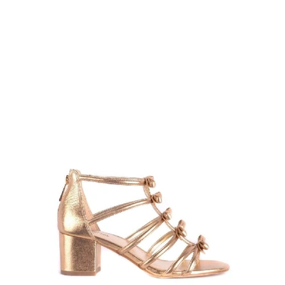 Michael Kors Women's Gold Leather Sandals