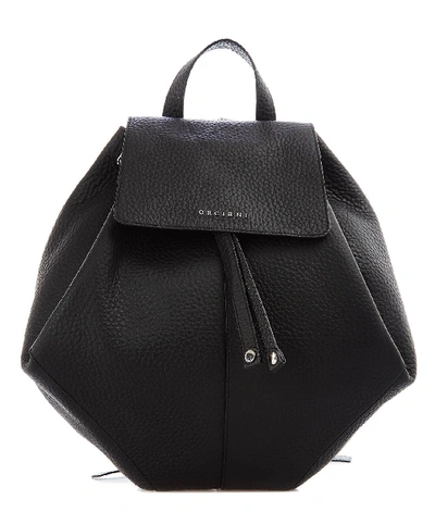 Orciani Women's B01998sof001 Black Leather Backpack