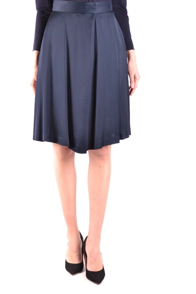 Armani Jeans Blue Viscose Skirt