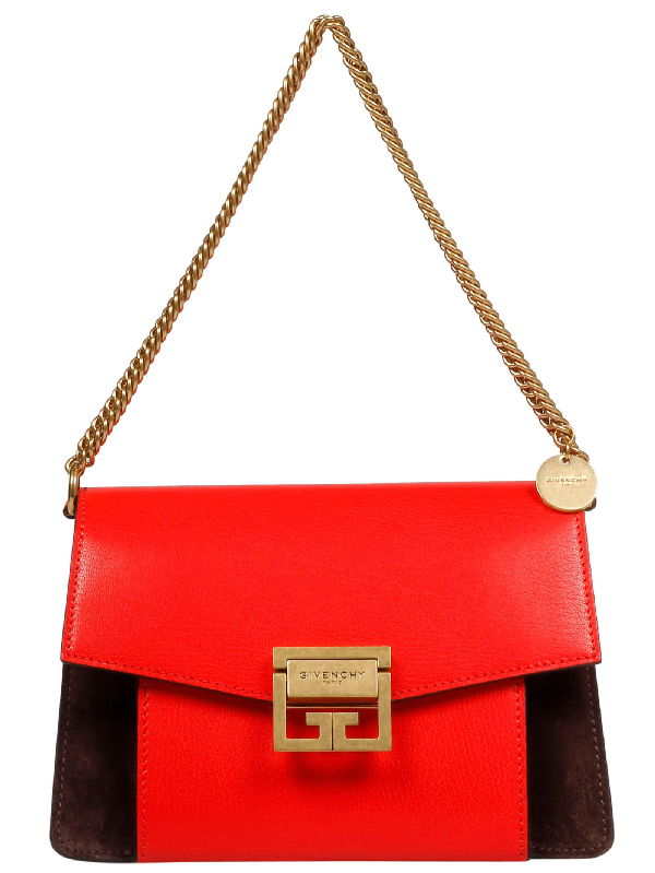 Givenchy Red Leather Shoulder Bag ModeSens
