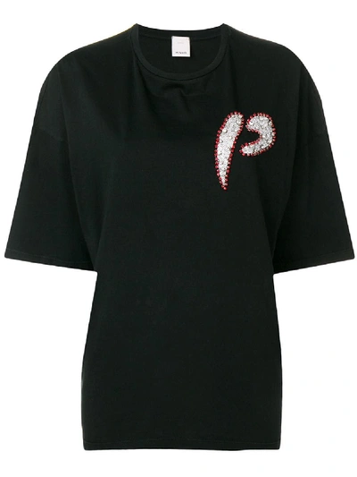 Pinko Black Cotton T-shirt