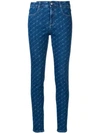 Stella Mccartney Monogram Skinny Jeans In Blue