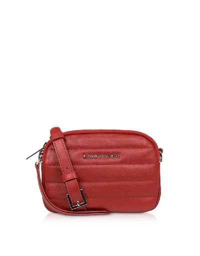 Lancaster Paris Women's Red Leather Shoulder Bag