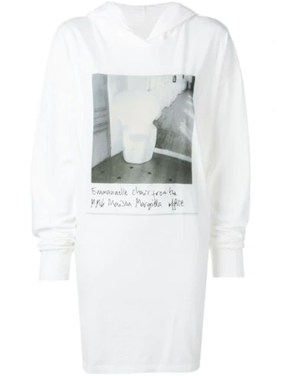 Mm6 Maison Margiela Oversized Hoodie In White