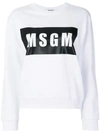 Msgm Women's 2641mdm9619529901 White Cotton Sweatshirt