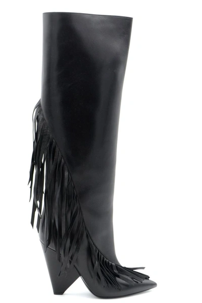 Saint Laurent Women's Black Leather Boots