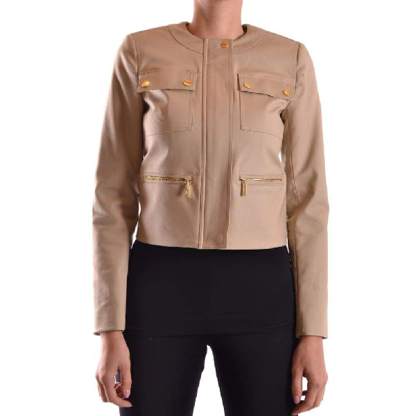 Michael Kors Women's Beige Cotton Jacket | ModeSens