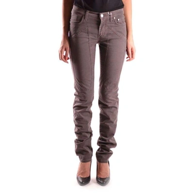 Jeckerson Women's Brown Cotton Jeans
