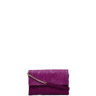 Etro Women's Purple Leather Pouch