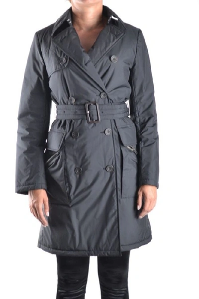 Aquascutum Black Polyamide Trench Coat