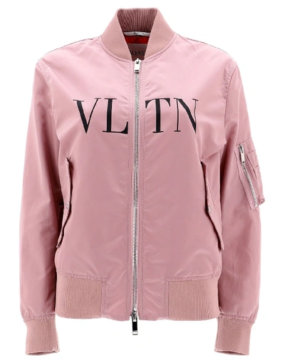 Valentino Women's Rb3ci16452fs86 Pink Polyamide Outerwear Jacket 