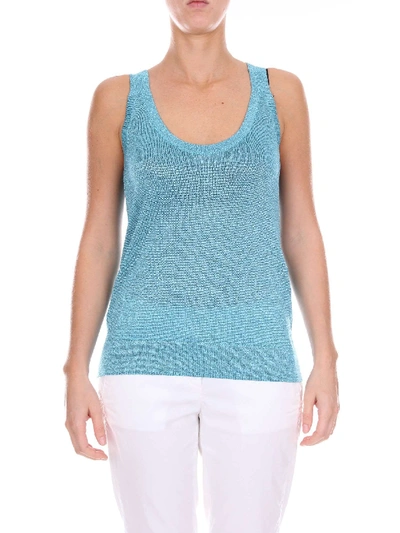 Missoni Women's Md210632lightblue Light Blue Cotton Tank Top