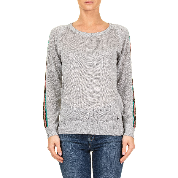 Trussardi Jeans Grey Wool Sweater | ModeSens