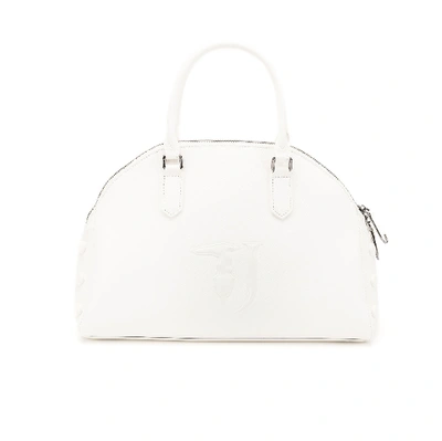 Trussardi White Faux Leather Handbag