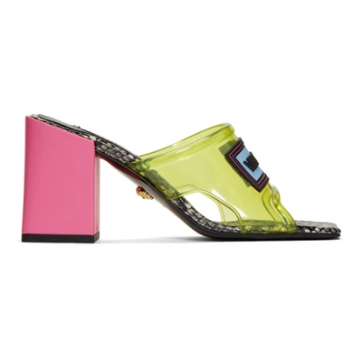 Versace 70 Pvc Snake Sandals In Multicoloured