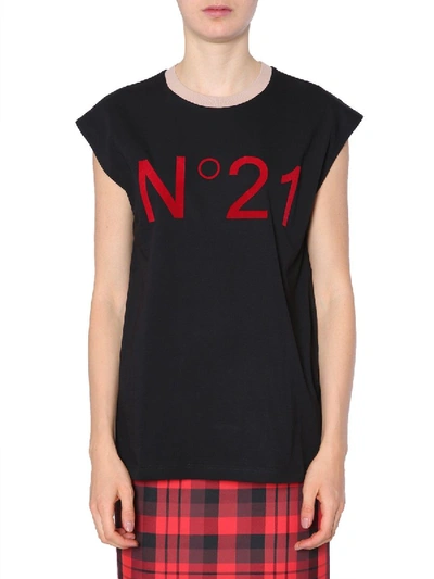 N°21 N&deg;21 Women's F04141579000b Black Cotton T-shirt