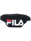Fila Logo Print Belt Bag In Black