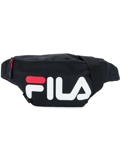 Fila Logo Print Belt Bag In Black