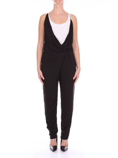 Saint Laurent Women's 499878y008s1000 Black Synthetic Fibers Jumpsuit