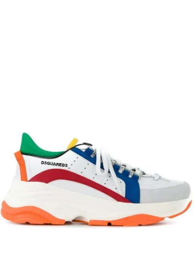Dsquared2 Dsquared Sneakers Bumpy 551 In Multicolor Leather In White