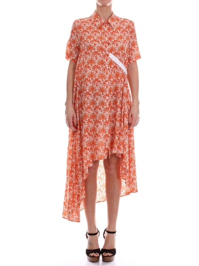 Aglini Women's 111981orange Orange Cotton Dress