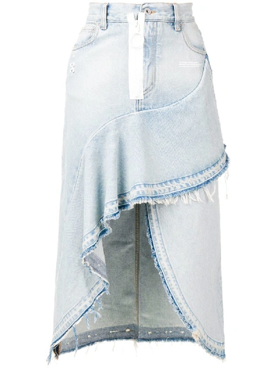 Off-white Women's Owyf001r197730577100 Light Blue Cotton Skirt