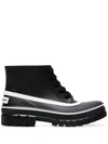 Givenchy Black Glaston Flat Lace-up Leather Ankle Boots