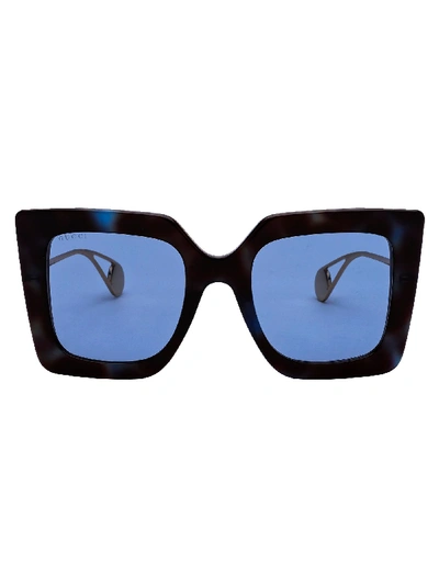 Gucci Women's Gg0435sc004 Blue Acetate Sunglasses