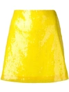 Alberta Ferretti Yellow Sequin Skirt