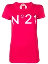 N°21 Printed Logo T-shirt In Red