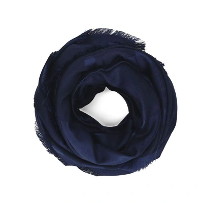 Ferragamo Salvatore  Women's Blue Silk Scarf