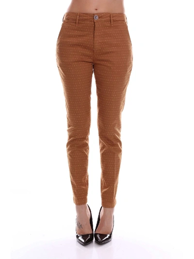 Barba Women's 8418ellenlightbrown Brown Cotton Pants