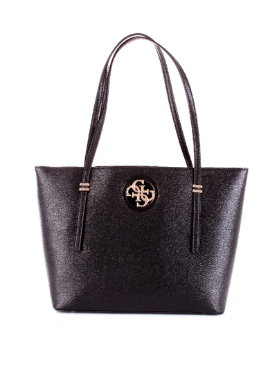 Guess Black Faux Leather Tote