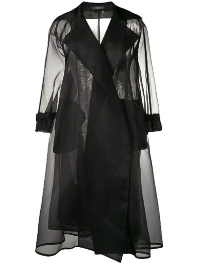 Max Mara Women's 81210191000002 Black Silk Coat