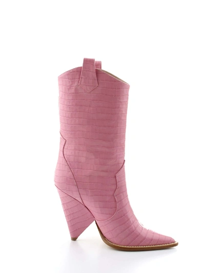 Aldo Castagna Women's Desi133100pink Pink Leather Ankle Boots