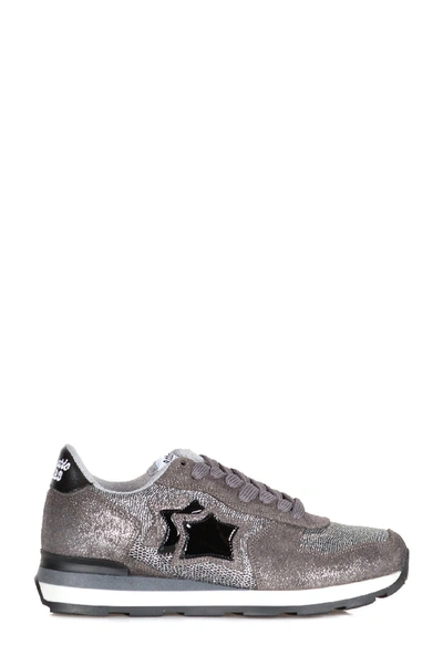 Atlantic Stars Grey Leather Trainers