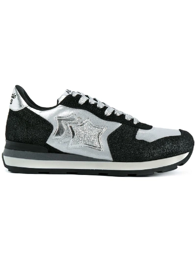 Atlantic Stars White/black Leather Sneakers