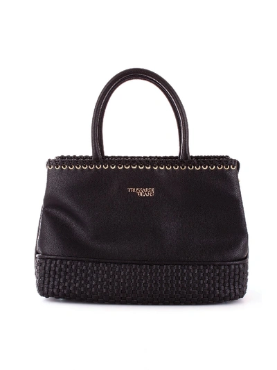 Trussardi Black Faux Leather Handbag