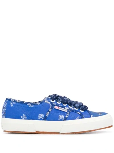 Alanui X Superga Paisley Bandana Print Sneakers In Blue | ModeSens