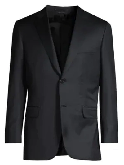 Brioni Wool Blazer In Navy