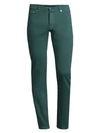 Kiton Stretch-cotton Straight-leg Jeans In Bright Green