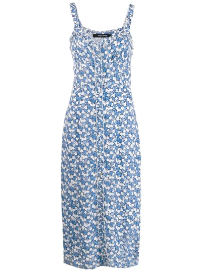 Andamane Floral Print Midi Dress - 蓝色 In Blue