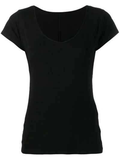 Styland Scoop Neck T-shirt In Black