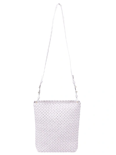 Bottega Veneta Cabat Woven Bucket Bag In White