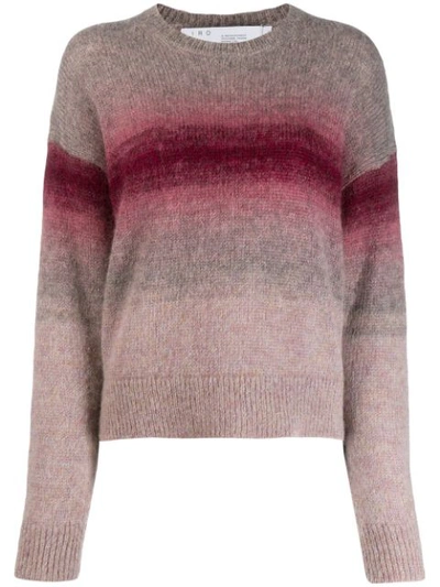 Iro Carman Ombré Crewneck Pullover In Dark Purple