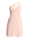 Bcbgmaxazria One Shoulder Mini Sheath Dress In Soft Petal