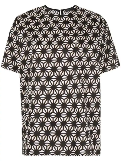 Anteprima Geometric Print Top - Black