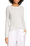 Vince Long-sleeve Sweater Tee In Heather Grey