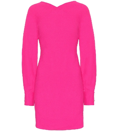 Victoria Beckham Open-back Irregular Crepe Dress In Pink