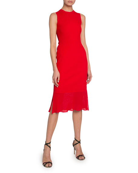 bright red bodycon dress
